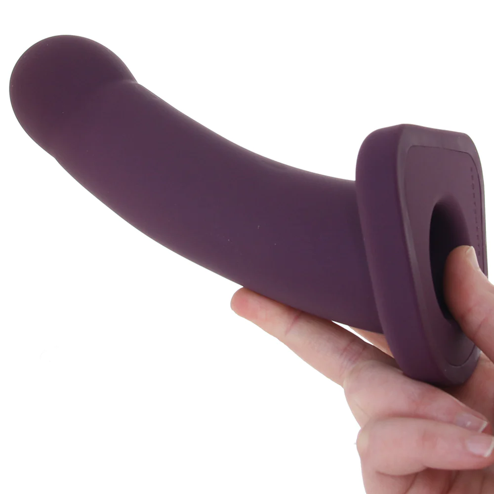 Banx 8 Inch Hollow Silicone Dildo in Plum - Image 4