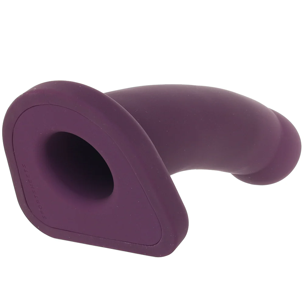 Banx 8 Inch Hollow Silicone Dildo in Plum - Image 5