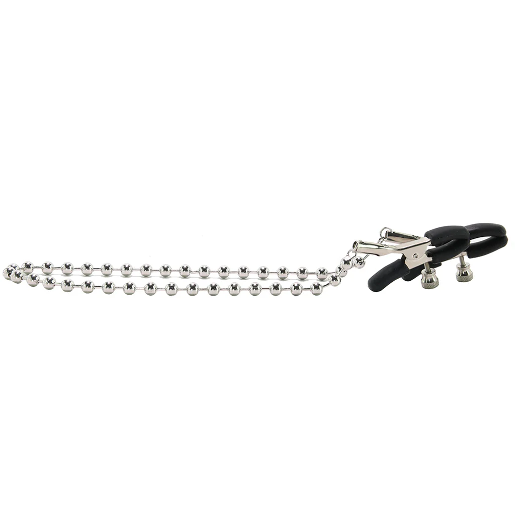Beaded Nipple Clamps in Silver - Image 5