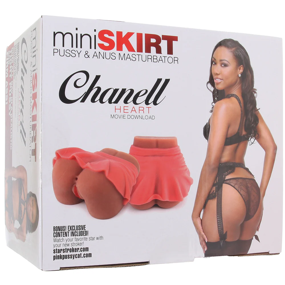 Chanell Heart Mini Skirt Pussy & Anus Masturbator - Image 6
