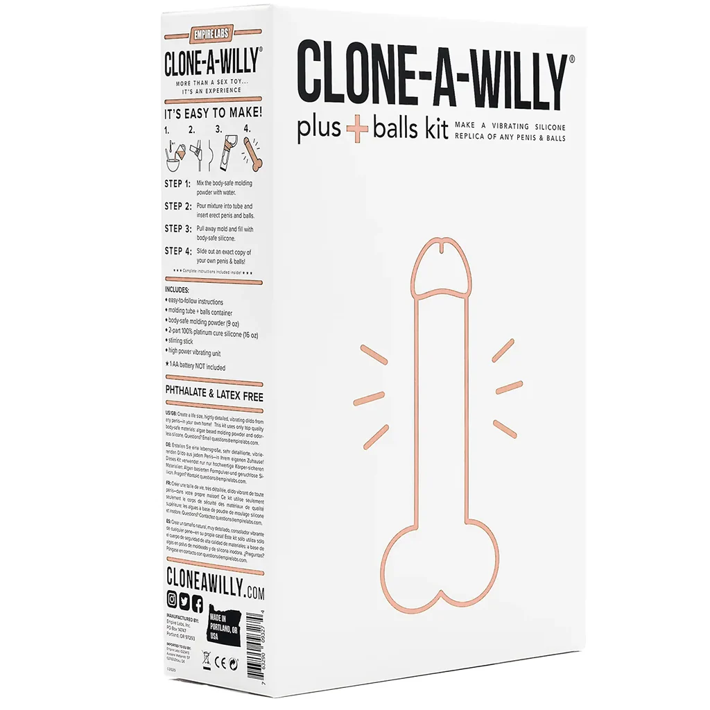 Clone-A-Willy & Balls Vibe Kit in Light Skin Tone - Image 9
