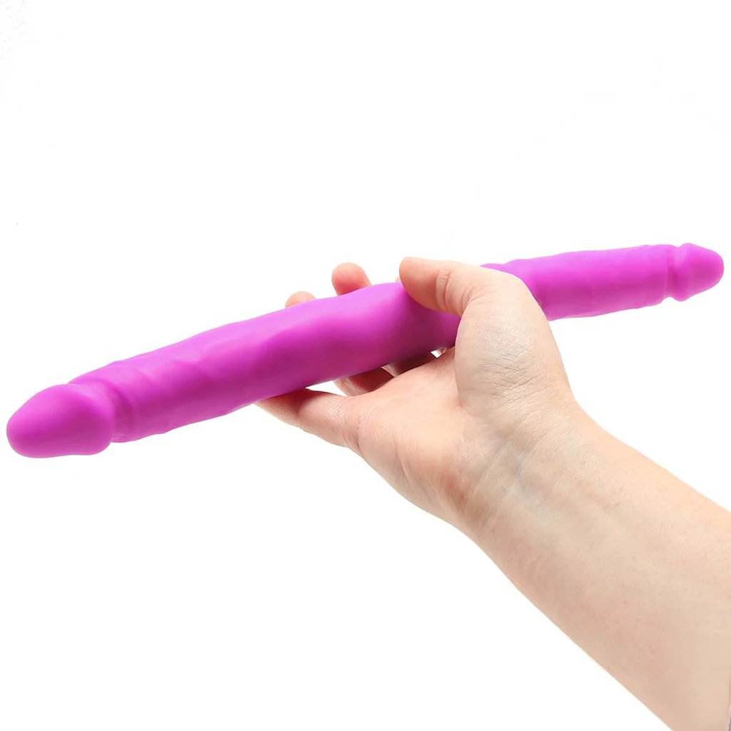 Colours Double Pleasure 12 Inch Dildo in Purple - Image 4