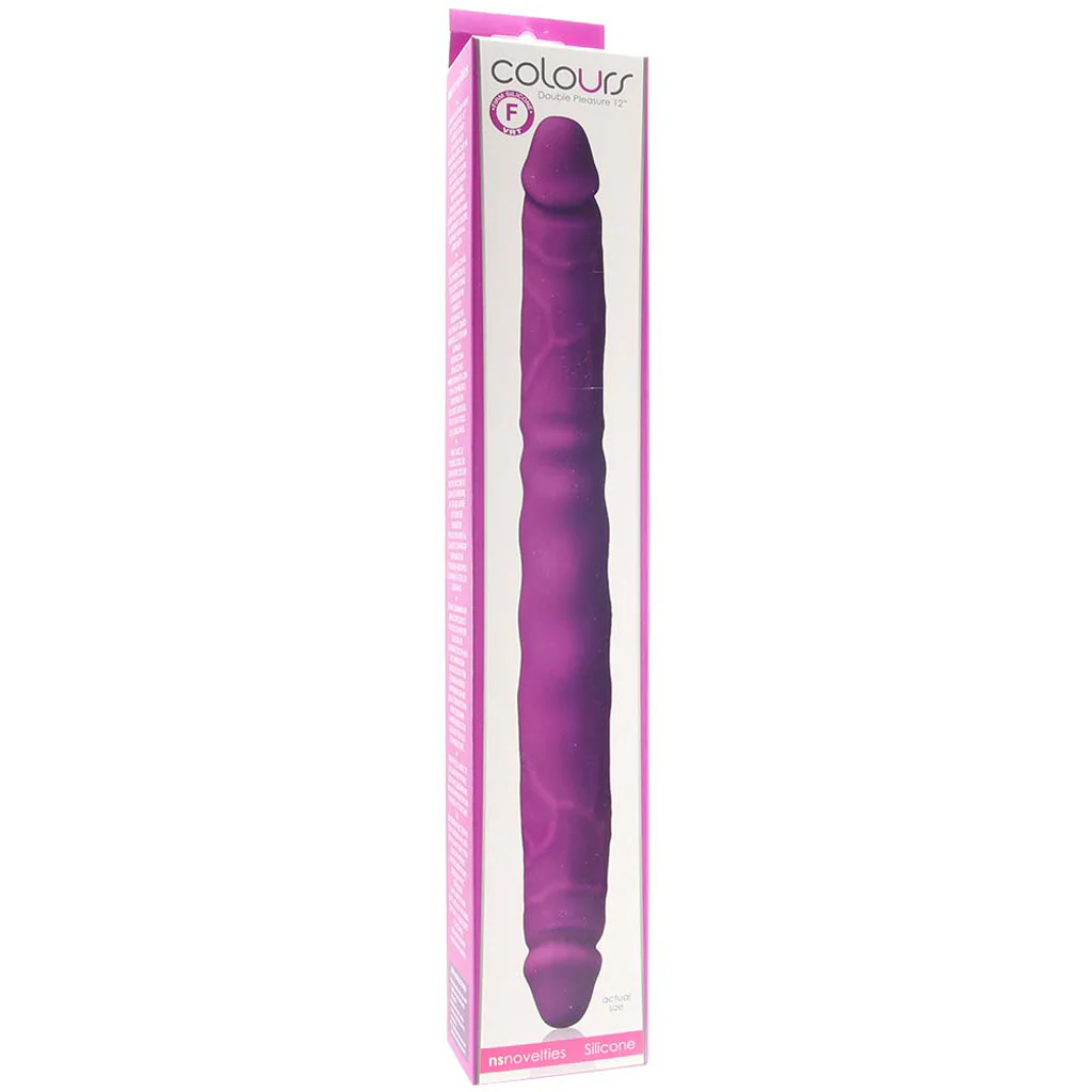 Colours Double Pleasure 12 Inch Dildo in Purple - Image 6