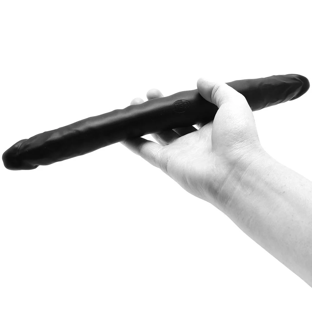 Colours Double Pleasure 12 Inch Dildo in Black - Image 4