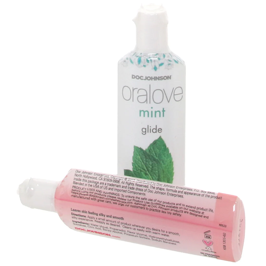Oralove Delicious Duo Lickable Lubes in Strawberry & Mint - Image 3