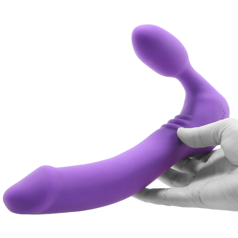 Strapless Original Double Vibrating Dildo in Violet - Image 4