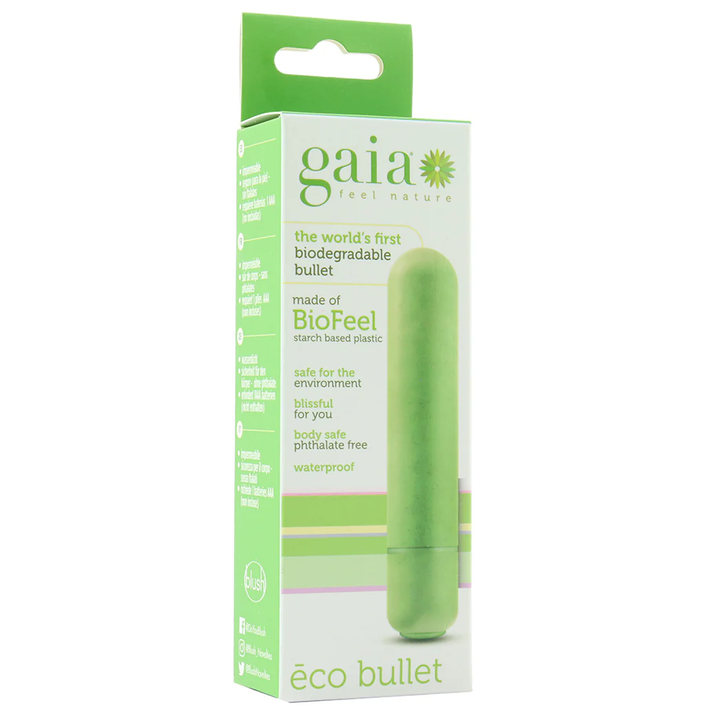 Gaia BioFeel Biodegradable Bullet Vibe in Green - Image 6
