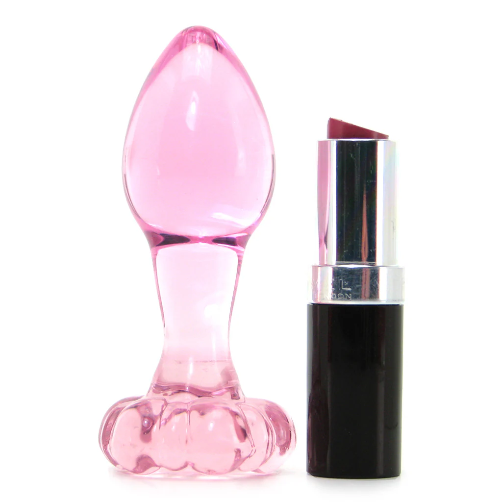 Icicles No. 48 Hand Blown Glass Butt Plug in Pink - Image 4