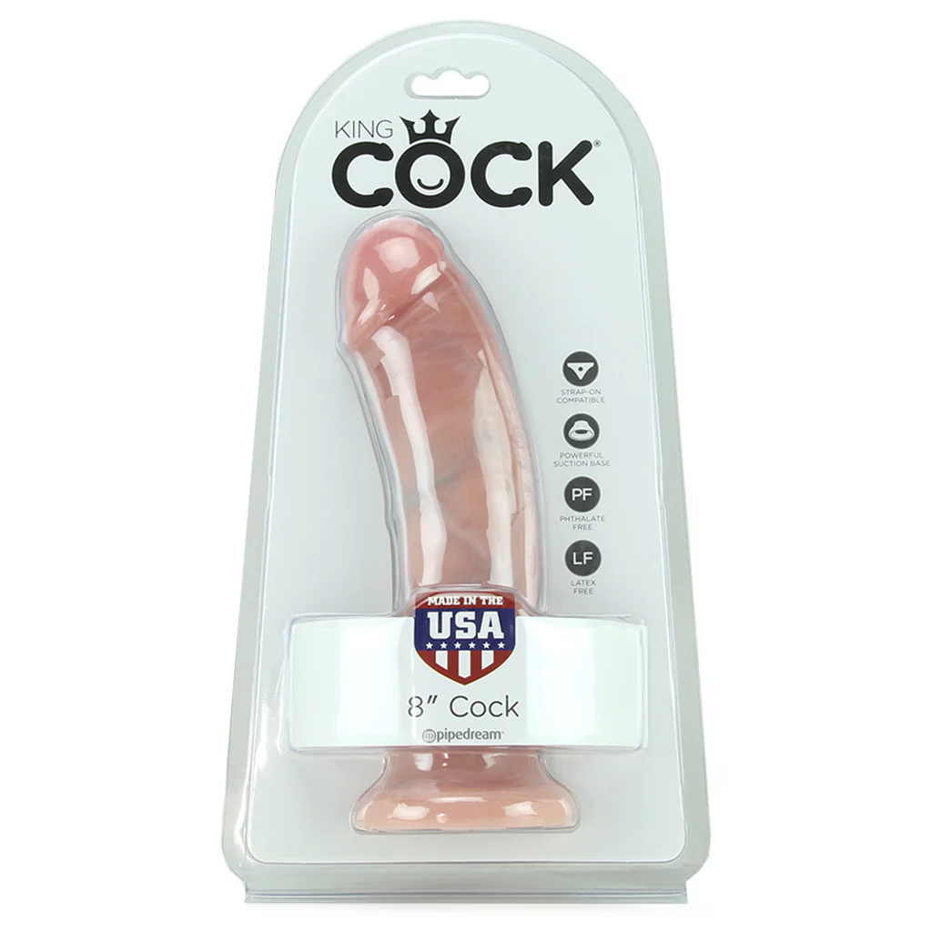 King Cock 8 Inch Dildo in Flesh - Image 6