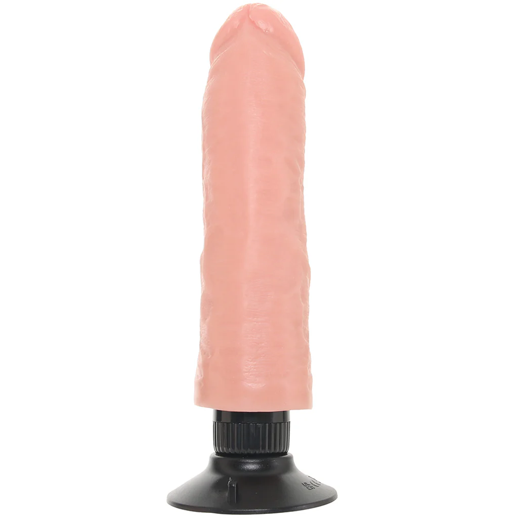 King Cock 8 Inch Vibrating Suction Dildo in Flesh - Image 3