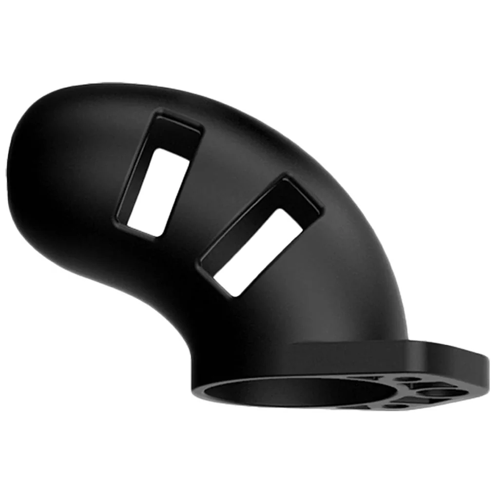 ManCage 20 3.5 Inch Silicone Cock Cage in Black - Image 4