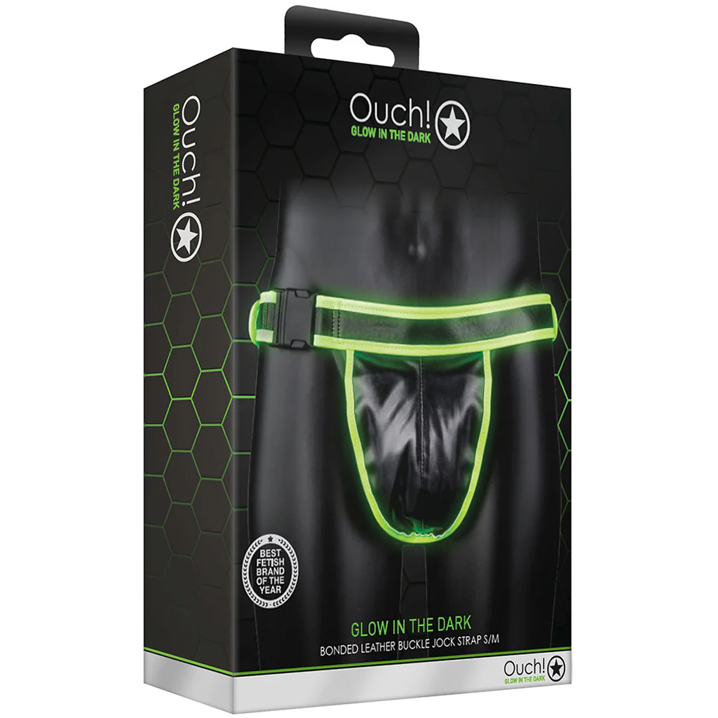Ouch! Glow In The Dark Side Buckle Jock Strap /M - Image 6