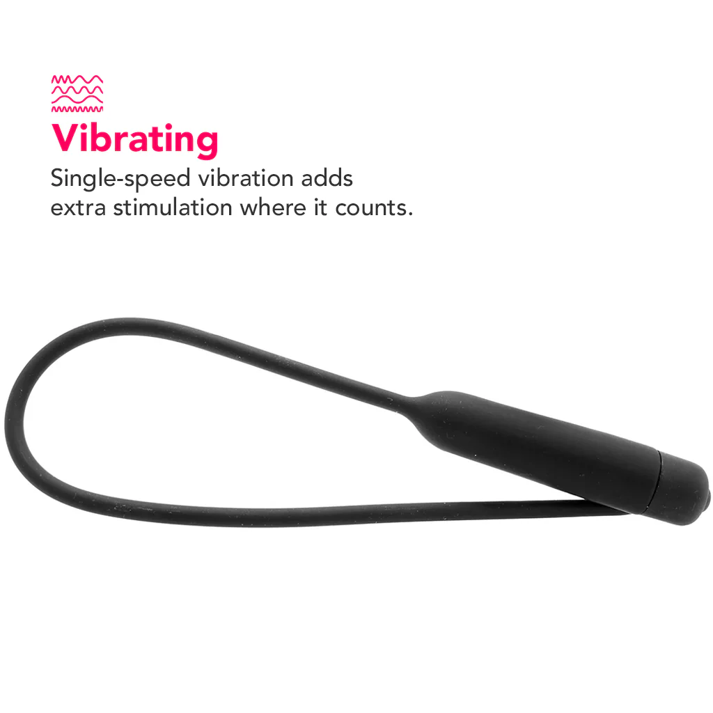 Ouch! Vibrating Extra Long Silicone Urethral Sound - Image 3