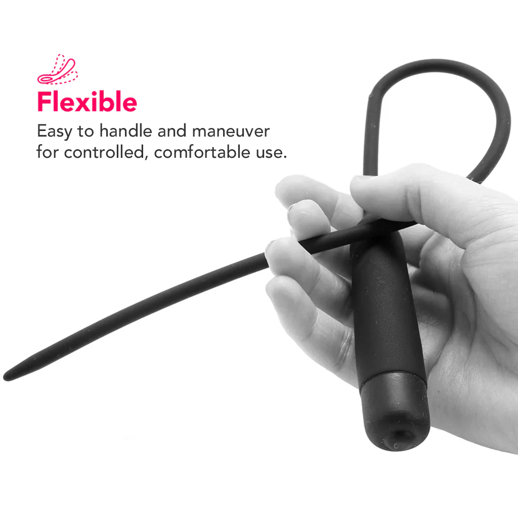 Ouch! Vibrating Extra Long Silicone Urethral Sound - Image 4