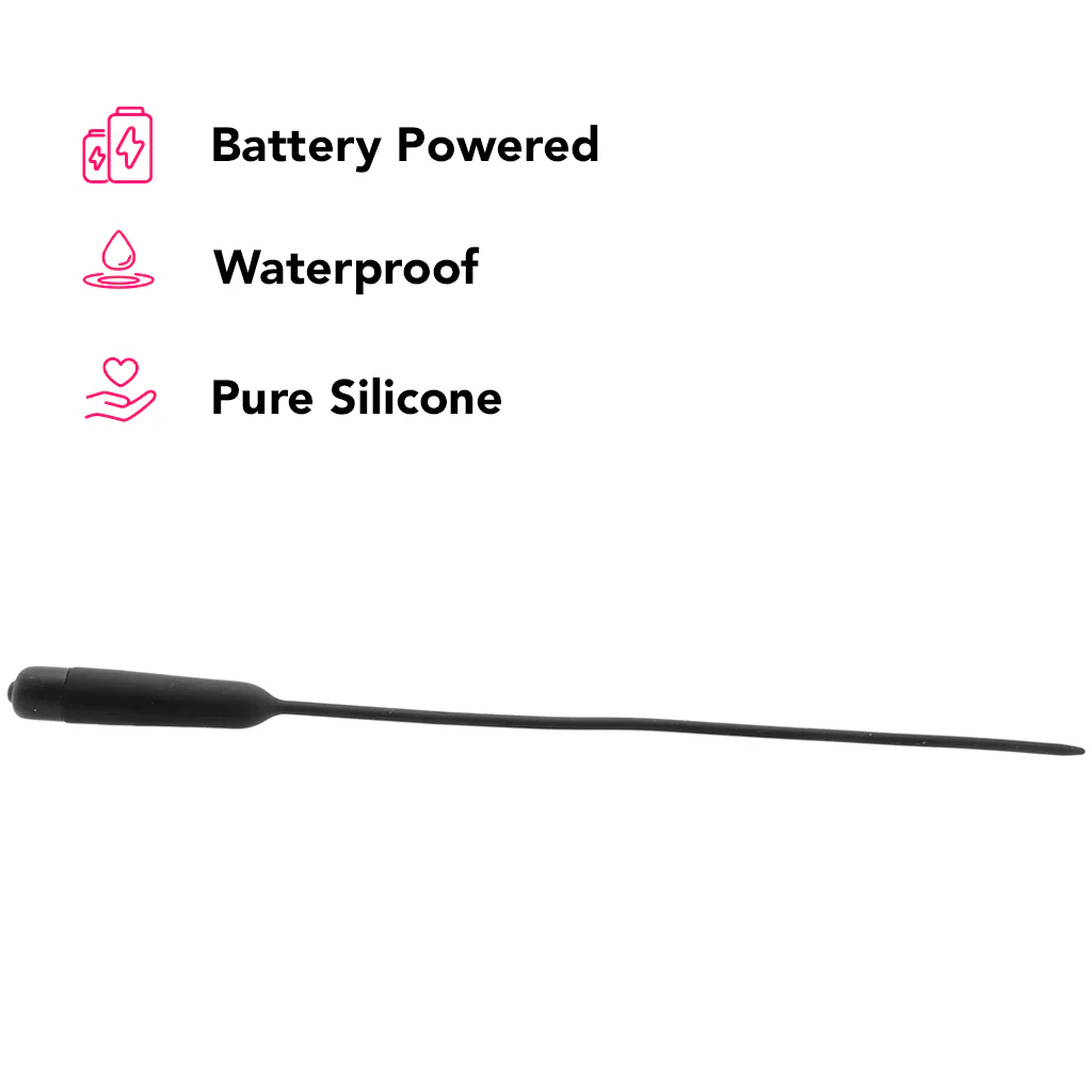 Ouch! Vibrating Extra Long Silicone Urethral Sound - Image 5