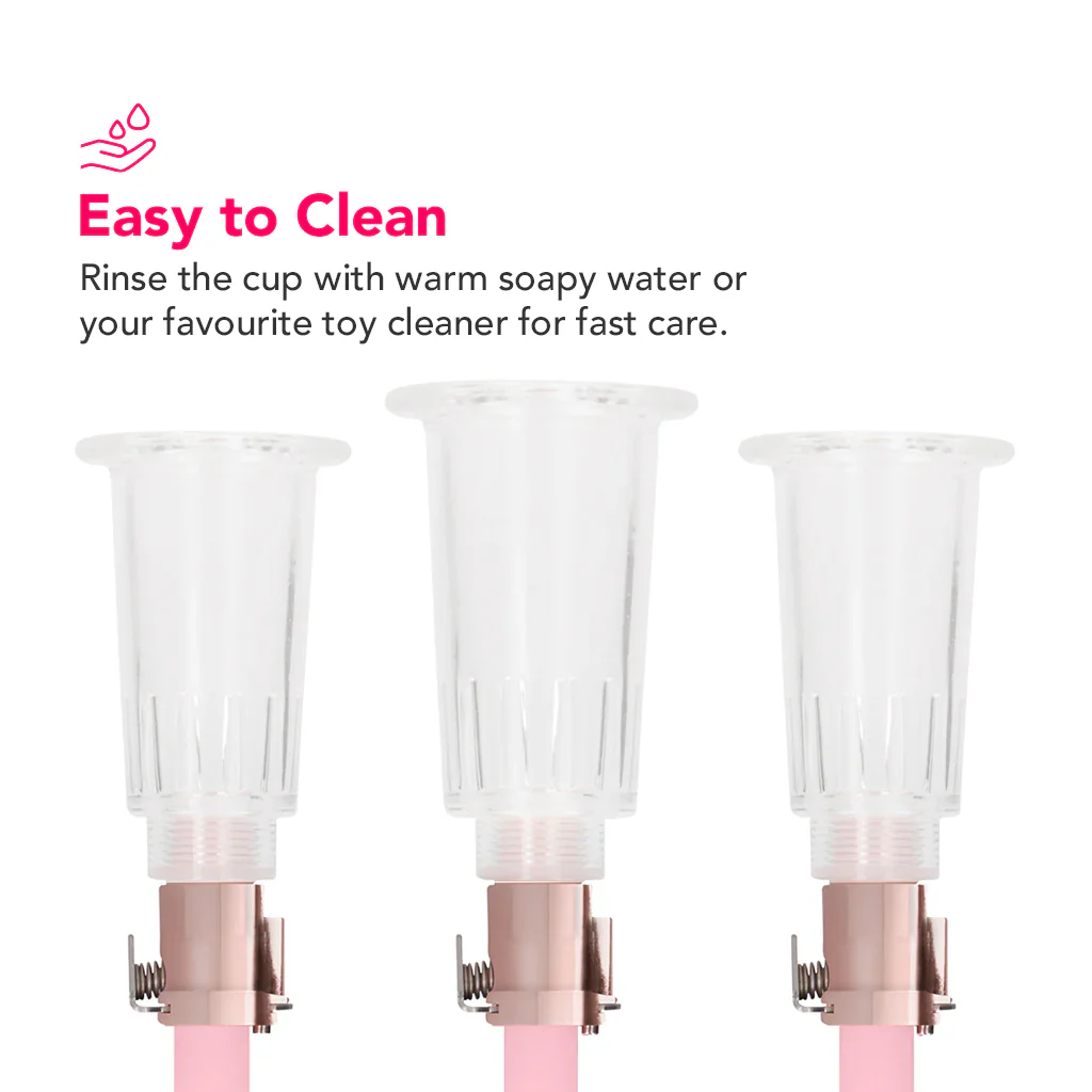 Pumped Rose Gold Clitoral & Nipple Pump Set in Medium - Image 4