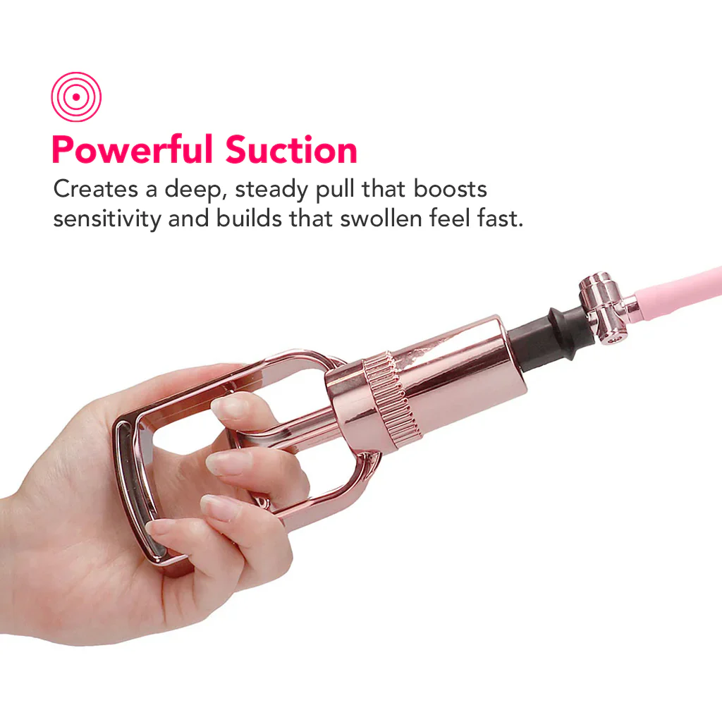 Pumped Rose Gold Clitoral & Nipple Pump Set in Medium - Image 5