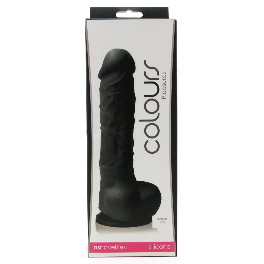 Small Silicone Colours Dildo in Black - Image 6