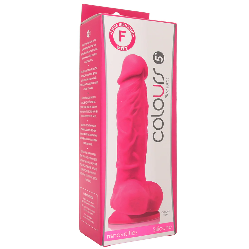 Small Silicone Colours Dildo in Pink - Image 6