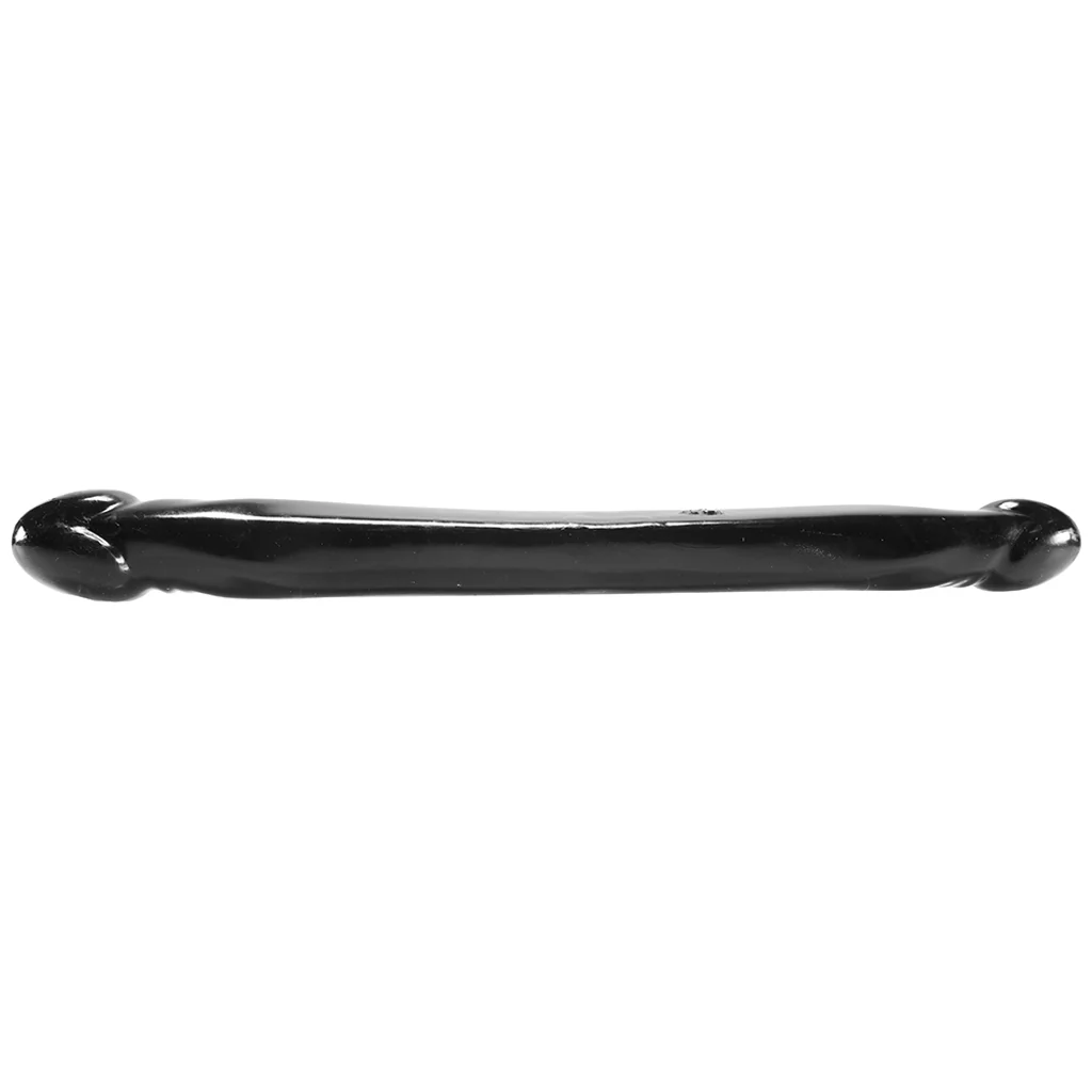 Smooth Double Header 18 Inch Dildo in Black - Image 3