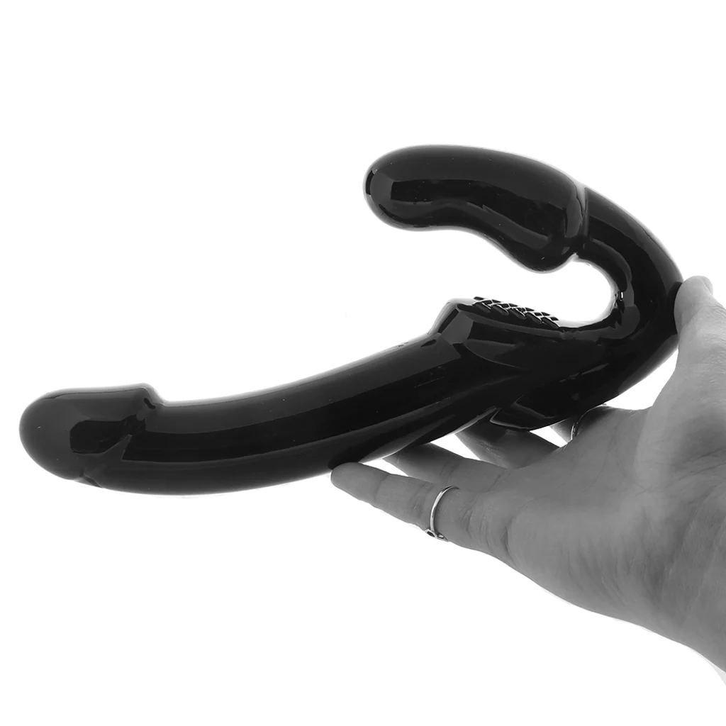 Strap U Revolver Strapless Strap-On Dildo in Black - Image 4