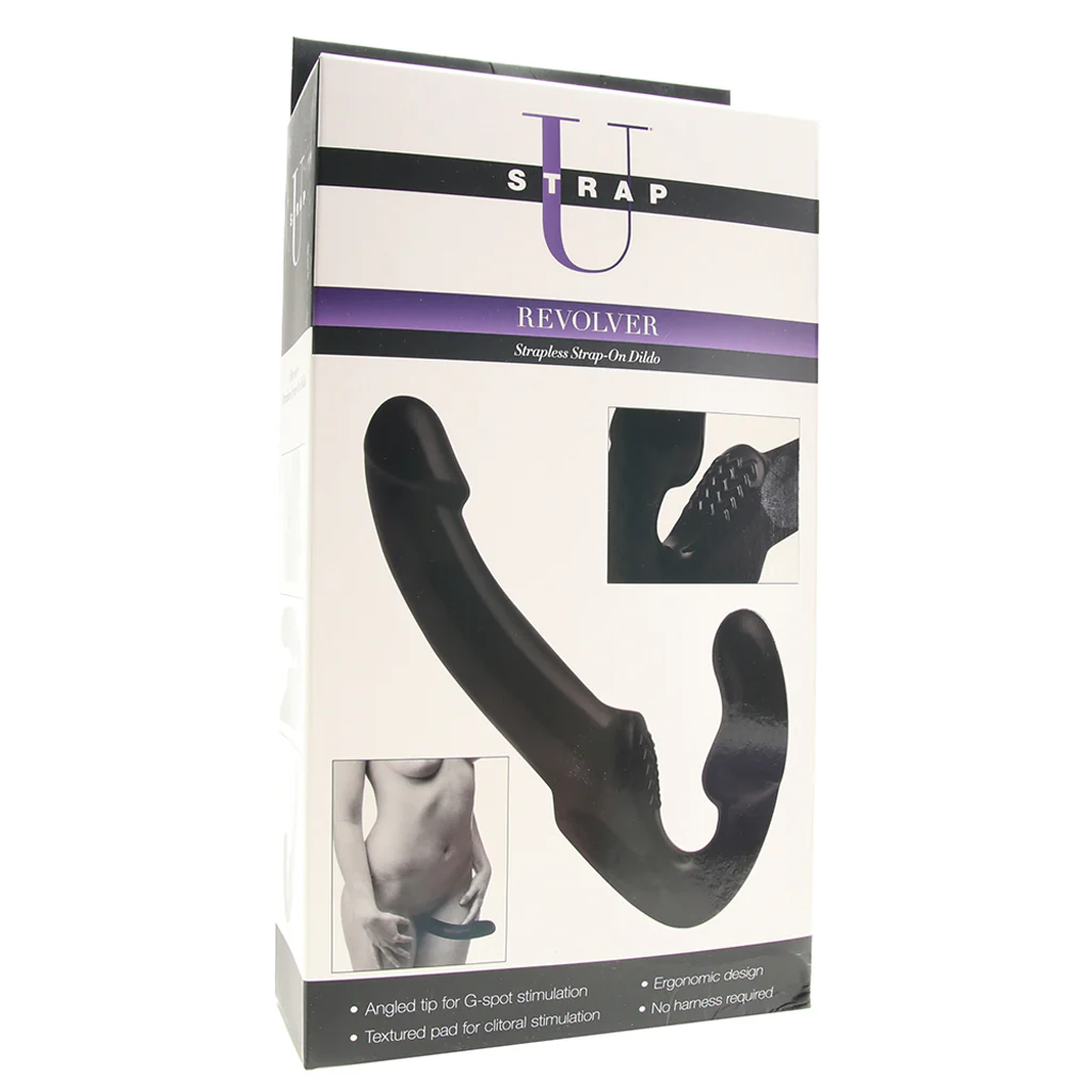 Strap U Revolver Strapless Strap-On Dildo in Black - Image 6