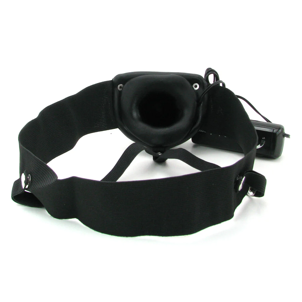 Fetish Fantasy Hollow Vibrating Strap-On in Black - Image 3