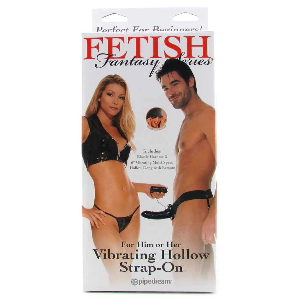 Fetish Fantasy Hollow Vibrating Strap-On in Black - Image 6