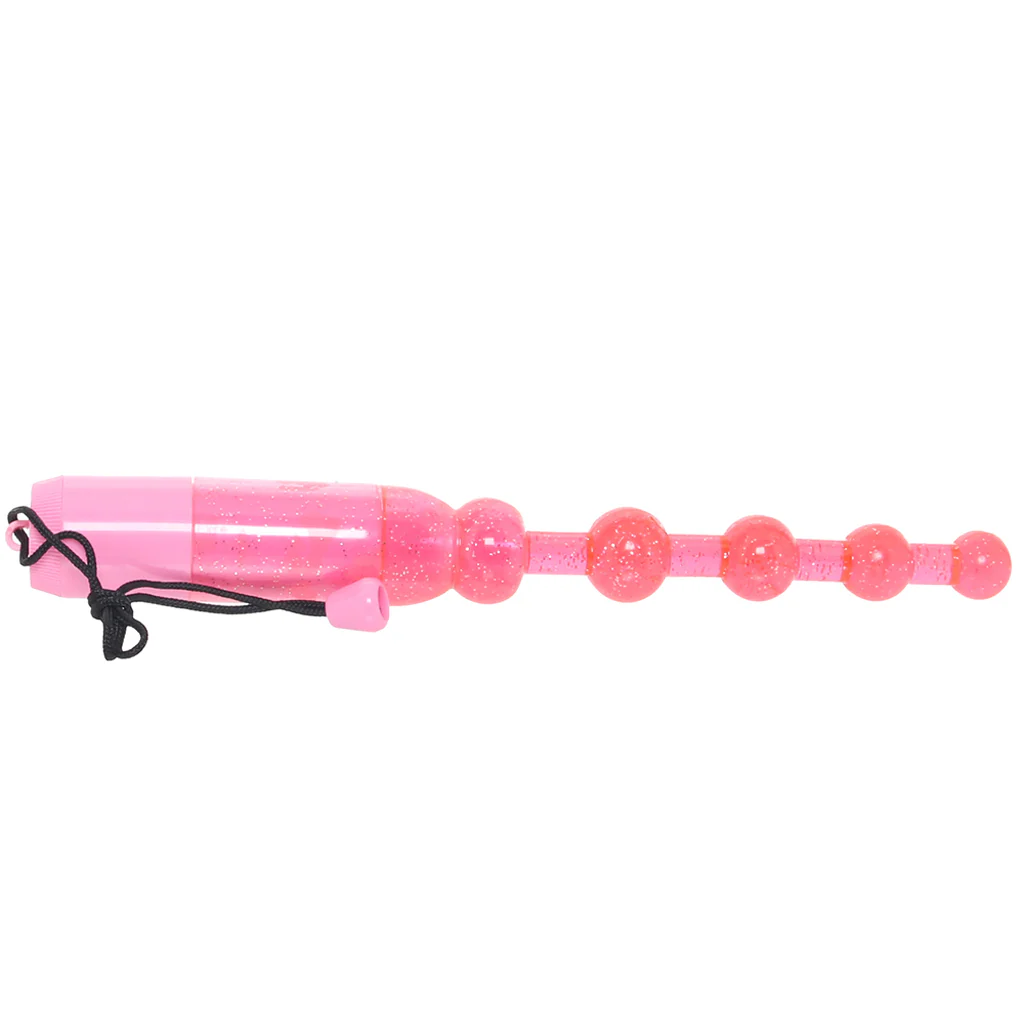 Waterproof Vibrating Pleasure Beads in Pink - Image 3