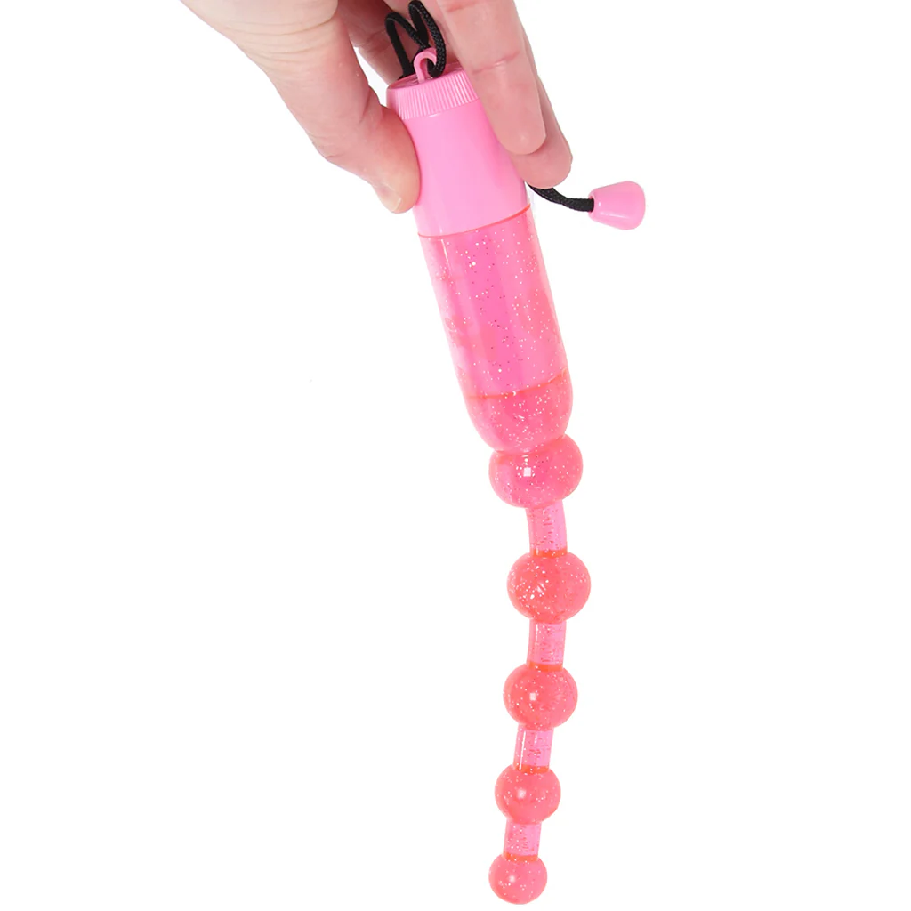 Waterproof Vibrating Pleasure Beads in Pink - Image 4