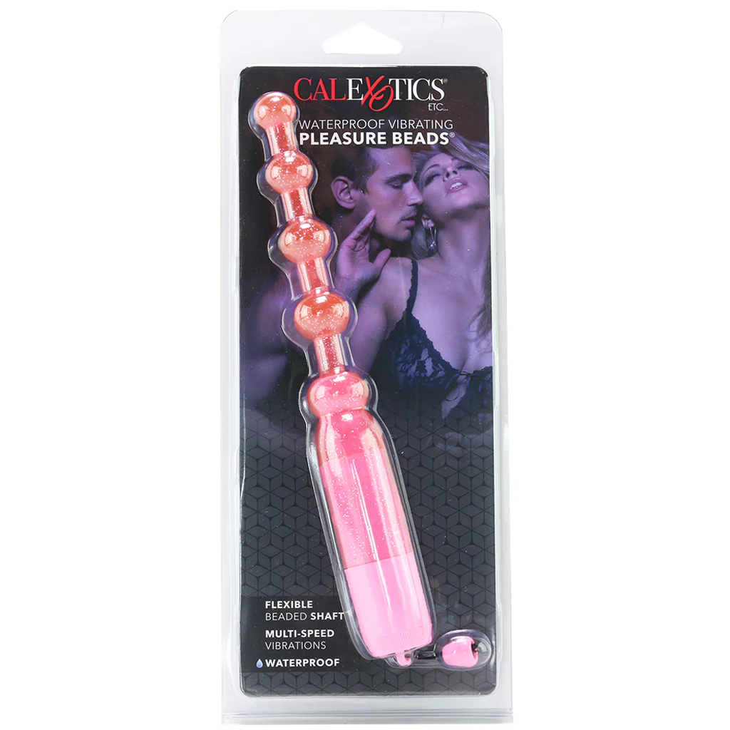 Waterproof Vibrating Pleasure Beads in Pink - Image 6